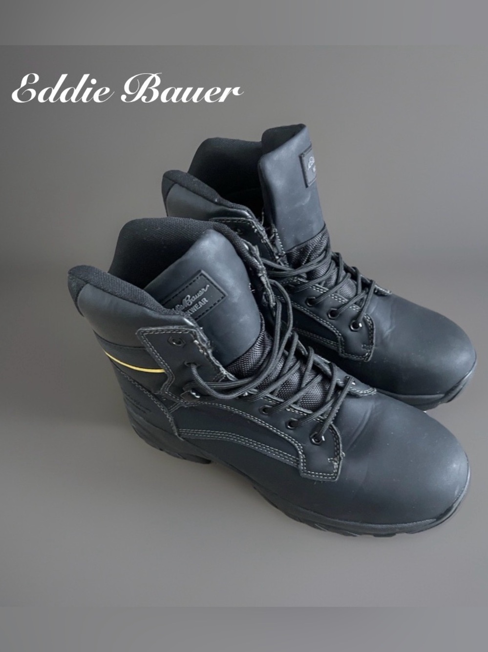 Eddie Bauer size 11 Mens Work-steel toe  Black Men's Boots NWOT
